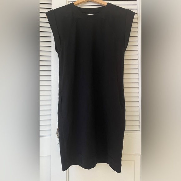 Rowan Estelle Cap-Sleeve Raglan Heritage Tee Shirt Dress Pockets | Black | SZ XS - Picture 3 of 12